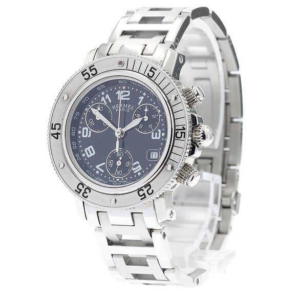 HERMES Clipper diver CL2.310 Chronograph black Dial Quartz Ladies Watch_885106 - Picture 2 of 6